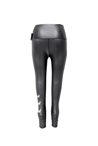 NWT DYI Womens High Shine Leggings with Print, Steel Gray & White, $90 - Picture 3 of 7