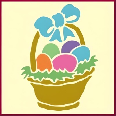 EASTER BASKET STENCIL - HOLIDAY STENCIL - The Artful Stencil | eBay