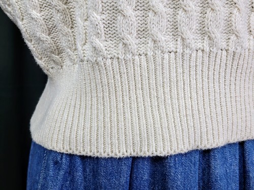 Maglione Vintage Knits Landing Bianco Crema S/S Cablato Taglia M/L? - Foto 8 di 15