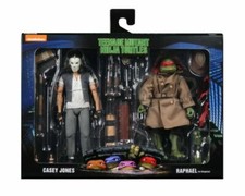 NECA TMNT NINJA TURTLES TURTLES MOVIE CASEY JONES RAPH DISGUISE 2 PACK FIGURES