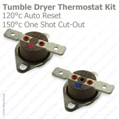 PAXANPAX Kit de termostato para secadora Indesit recortado 120°c y 150°c