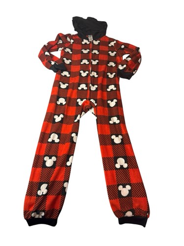 Disney 100 Sz 8 10 Youth Mickey Mouse Matching Family Suit Red Plaid Pajamas