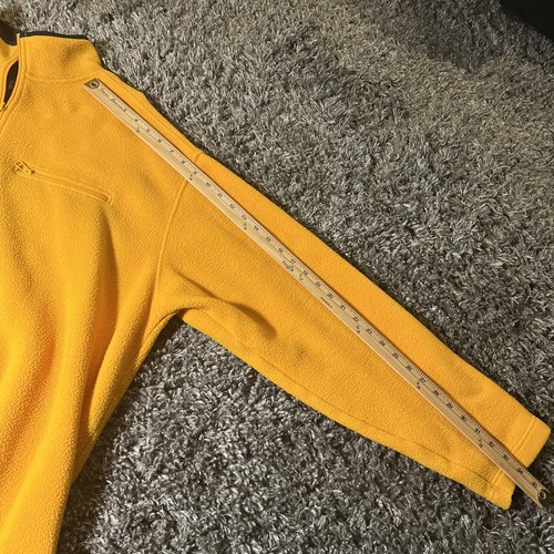 VTG Gap 1/4 Zip Pullover Fleece Men’s 2XL Yellow Blue Sweater Y2K Streetwear EUC - Picture 14 of 23