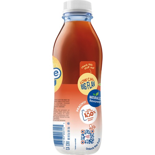 Zero Sugar Pfirsich Tee, 16 flüssige Unzen recycelte Plastikflasche (12er Pack) - Bild 5 von 8