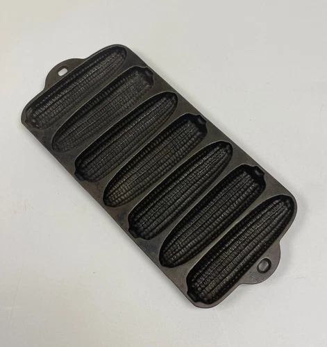 Wagner Ware Junior Krusty Korn Kobs #1319 Cast Iron Cornbread Pan Pat. 1920