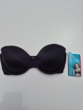 Vanity Fair Beauty Back Smoothing Black Strapless Convertible Bra 34C 74345