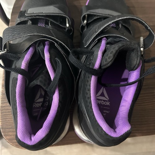 Reebok 7 Legacy Lifter CJ Cummings Weightlifting Shoes Black Purple Womens 10.5 - Picture 7 of 7