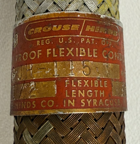 CROUSE-HINDS ECGJH115 1/2" x 15" Explosionproof Flexible Conduit Coupling - Picture 3 of 13