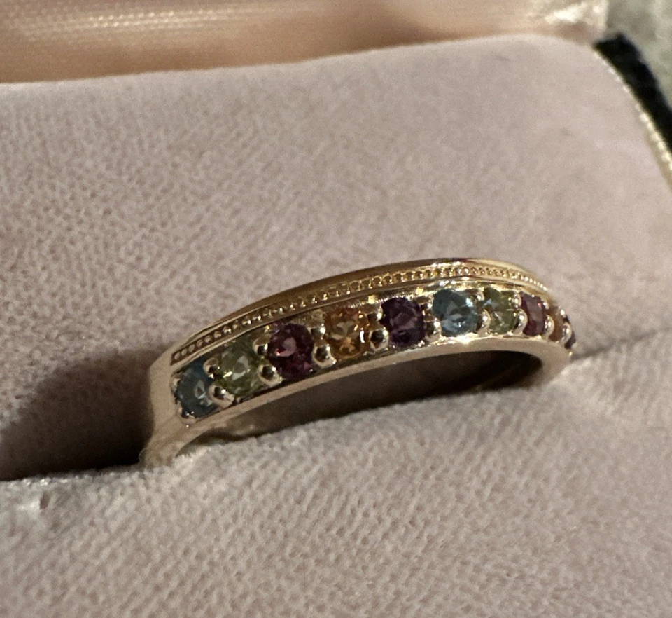 Ring Gg 375, Multiedelsteine, Gr. 56(17,8), 2,64 Gramm