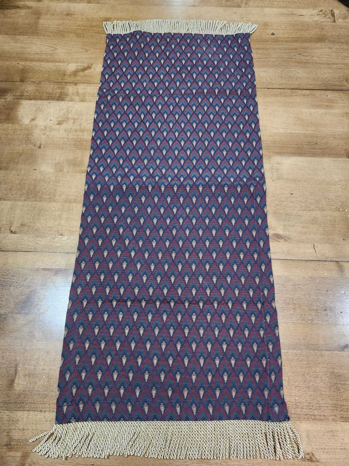 Table Runner Or Dresser Scarf With Tassels Thick Fabric Pretty Fall Colors