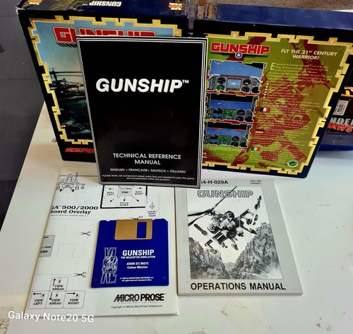 GUNSHIP - PC - BIG BOX - 1988 - NM - COMPLETE FREE UK POSTAGE - Afbeelding 4 van 8