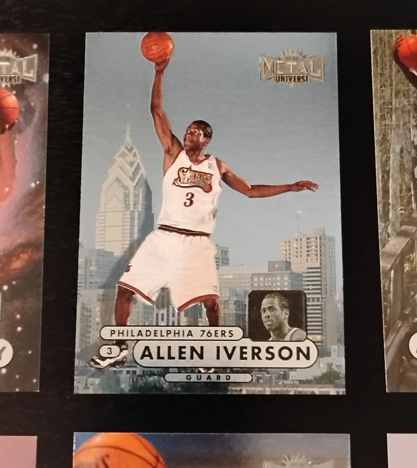 Lote de 12 97-98 Metal Universe Championship - McGrady RC, Iverson Rodman Tudo quase perfeito+! - Imagem 3 de 4