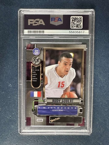 2013-14 Fleer Retro Metal Universe Rudy Gobert Jazz PSA 9 RC grado duro! - Foto 2 di 2