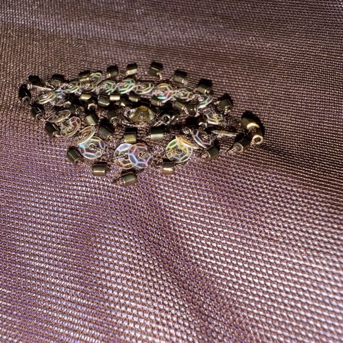 ICE Brand Purple Beaded Halter Dress Vtg 90s Y2K Ornate Midi Size 10 - Picture 9 of 11