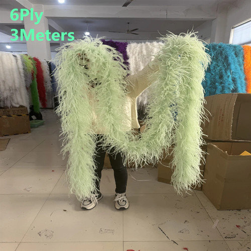 Luxury 6ply Ostrich Feathers Boa 2M Length Fluffy  Scarf Stage Costume Decor G5 - Picture 2 of 37