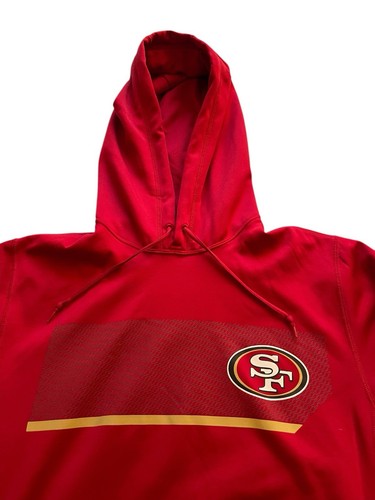 Rare Authentic Nike THERMA-FIT Red San Francisco 49ers Pullover Hoody Sweatshirt - Picture 2 of 9
