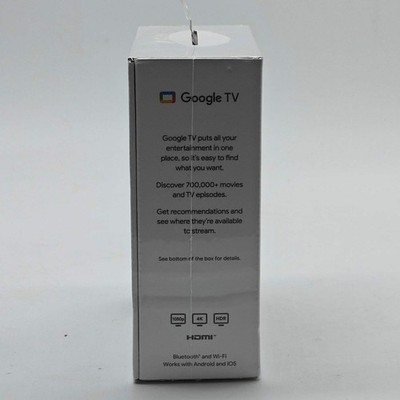 Google Chromecast with Google TV 4K UHD Media Streamer