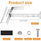 2 Pcs Adjustable Solar Bracket Hook for Balcony Stainless Steel Solar DesHd