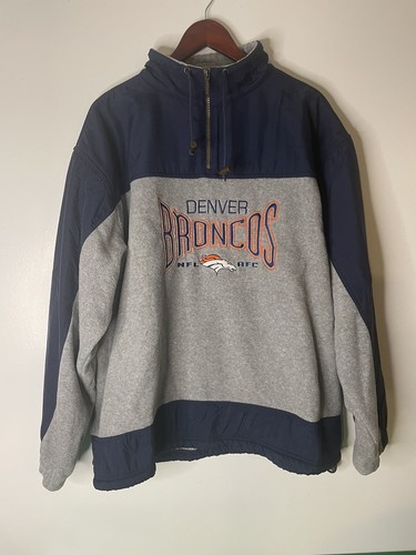 Vintage Denver Broncos 1/4 Zip Pullover Lee Sport Size XL SEE DESCRIPTION - Picture 1 of 9
