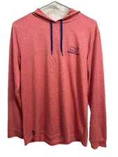 Red Vineyard Vines Performance Long Sleeve With Hoodie Shirt Size S