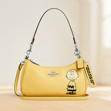 COACH x PEANUTS Teri Shoulder Bag Charlie Brown Yellow CBJ83 outlet F/S JPN