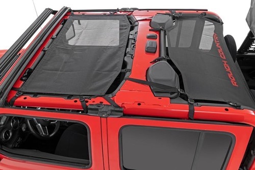 Rough Country Black Mesh Bikini Top for 2020-2024 Jeep Gladiator JT - 85118