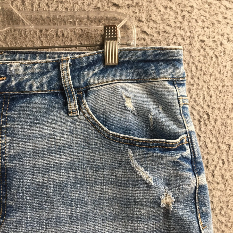 Ava & Viv Jeans Womens 18 Blue Stretch Distressed High Rise Skinny Zip Fly Denim - Image 4 of 4