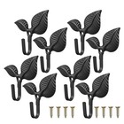  8 Handtuchhaken für Badezimmer: Wandhaken aus Gusseisen,