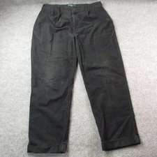 Vintage Polo Ralph Lauren Pants Mens 40x32 Black Hammond Corduroy Pleated Cuffed