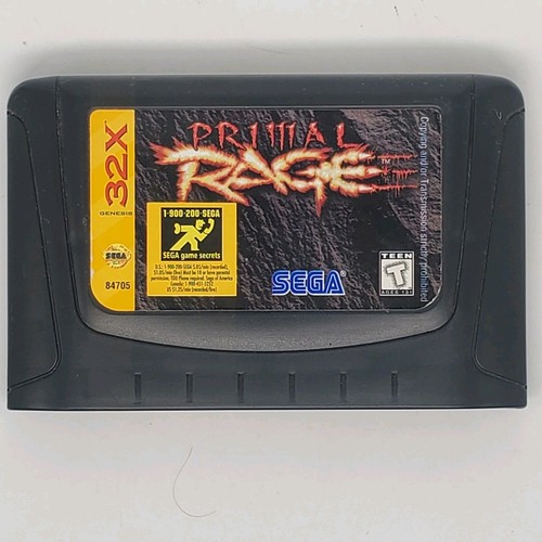 Primal Rage Sega Genesis 32X Authentic Tested And Working Good Condition Cart