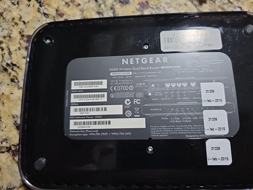 Routeur Wi-Fi double bande NETGEAR N600 600 Mbps 4 ports (WNDR3400) - Photo 2/2