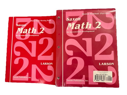 Saxon Math 2 Set, Student Worksheets Parts 1 & 2, Fact cards, Meeting Book NEW