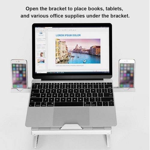 Multi Function Folding Lift Laptop Tablet Stand Display Heightening Bracket NEW - Afbeelding 11 van 12