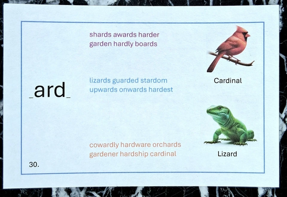 Flashcards / VOCABULARY & SPELLING / Ages 8-11/ Educational Learning Cards Foto 4 de 4