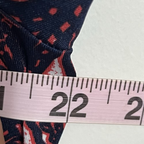 Abito donna JustFab manica corta stampa floreale paisley avvolgente taglia 2XL blu navy e rosso - Foto 6 di 10