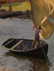15562.Wall Decor Poster.Interior Art.Enckell Painting Boy and Sail