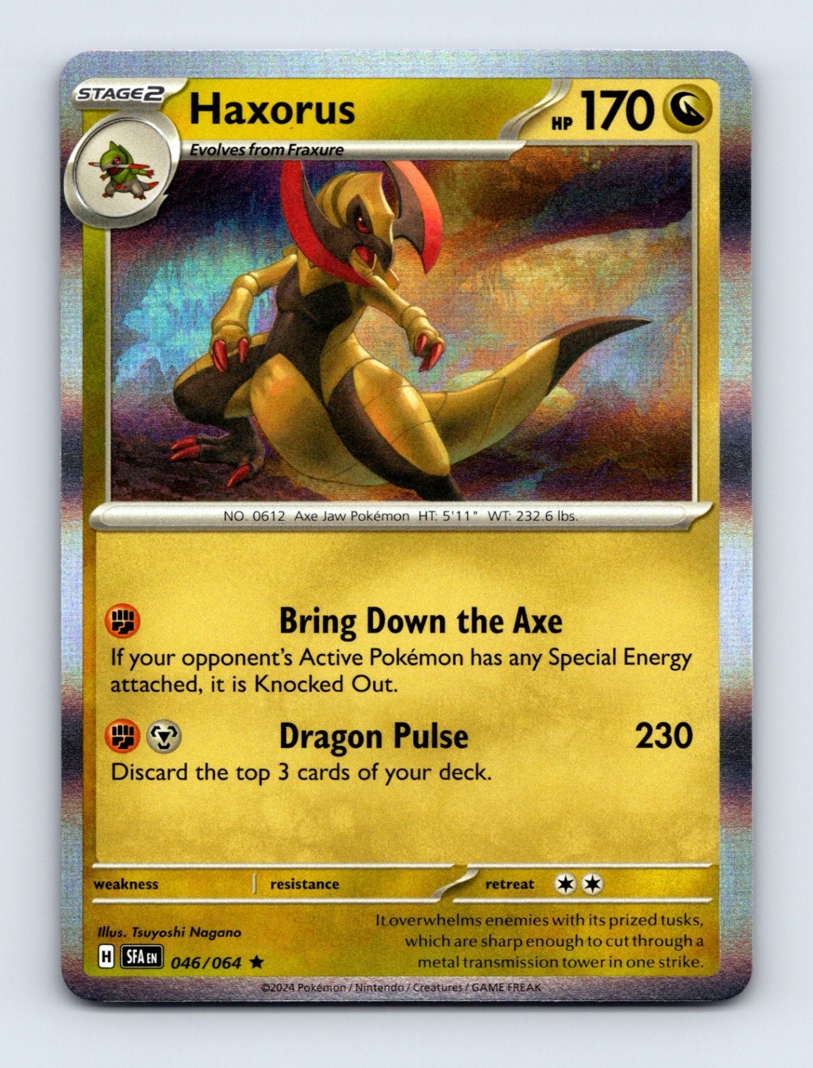 Haxorus 046/064 Holo SV: Shrouded Fable 046/064 NM/LP