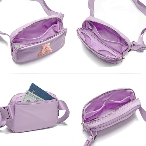 Valentines Gifts for Teen Girls Belt Bag Fanny Pack Crossbody Bags Lavender A - Picture 7 of 7