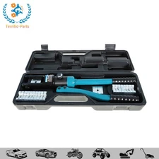 16Mt Hydraulic Wire Terminal Crimper W/13 Dies Battery Cable Lug Crimping Tool