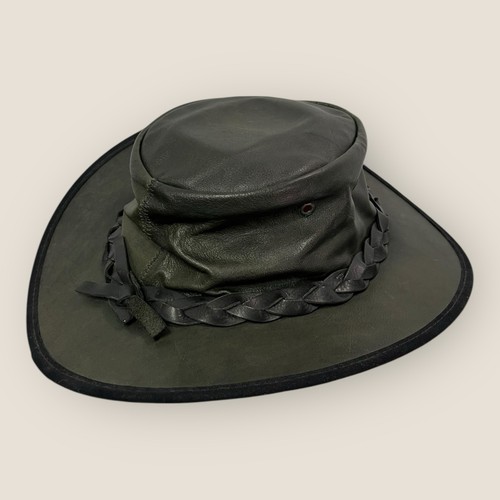 Barmah Hats Kangaroo 1019 Sundowner Leather Hat, Size Medium. Green - Picture 7 of 13