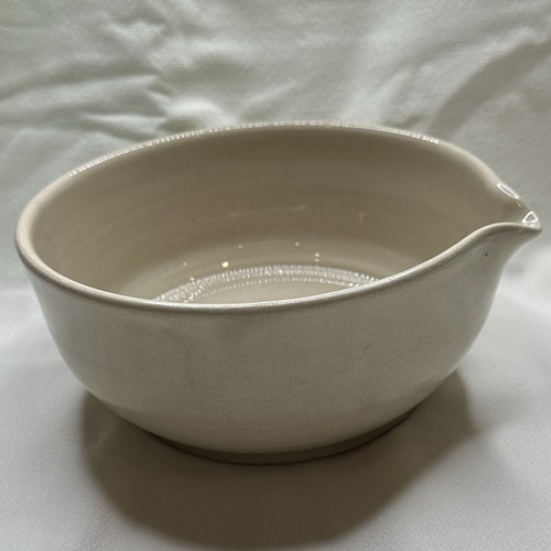 Adorn & Co Keramik Schüssel mit Ausgießer zum Ausgießen Khaki Grau 6 1/4" Hergestellt in der Türkei