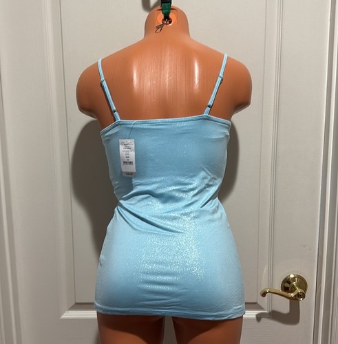 WHBM Essential Scoop Cami XS Extra Small Kaspisch Hell Türkis Blau $ 30 Neu mit Etikett - Bild 4 von 10