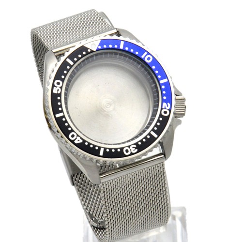 42mm Stainless Steel Watch Bezel+Case+Strap+Glass Set For NH35 NH36 Movement - Picture 2 of 25