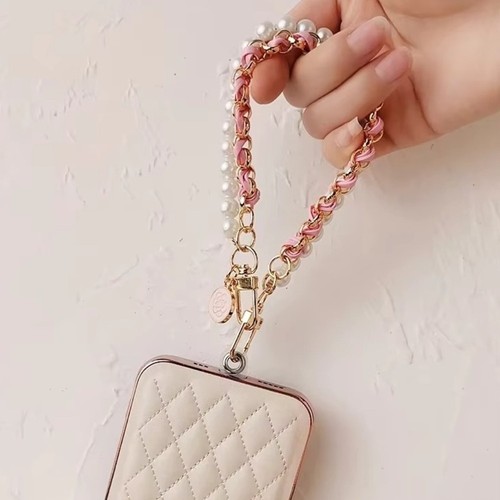 26cm Phone Lanyard Leather Pearl Anti-loss Hand Rope - Photo 5 sur 9