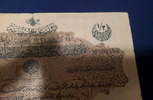 Turkey, Ottoman Empire, 1/2 Livre, October 18 AH 1331. 1915-1916, VF+. Rare - Picture 5 of 18