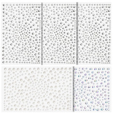 Self Adhesive Face Gems for Women, Face Jewels and Pearls for Makeup, Face Rhine