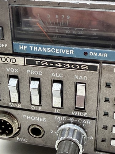Radioaficionado Kenwood TS-430S HF Transceptor Vintage Como No Probado Buen Estado - Imagen 3 de 11