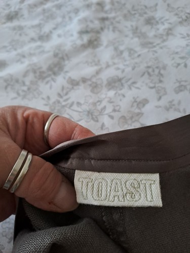 TOAST KHAKI LINEN TROUSERS L - Picture 4 of 8