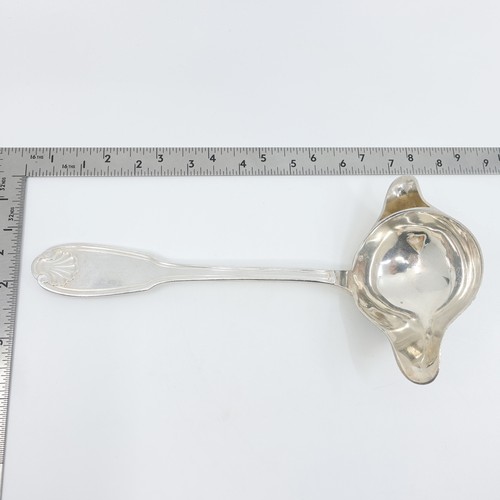 S1F3 by Saglier Freres Silverplate 7 1/2" Gravy Mestolo Vendome Shell senza monogramma - Foto 3 di 6