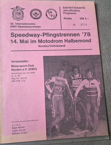 Speedway 14.5.1978 Norden International Ivan Mauger